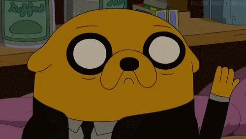 Jake from adventure time being sad