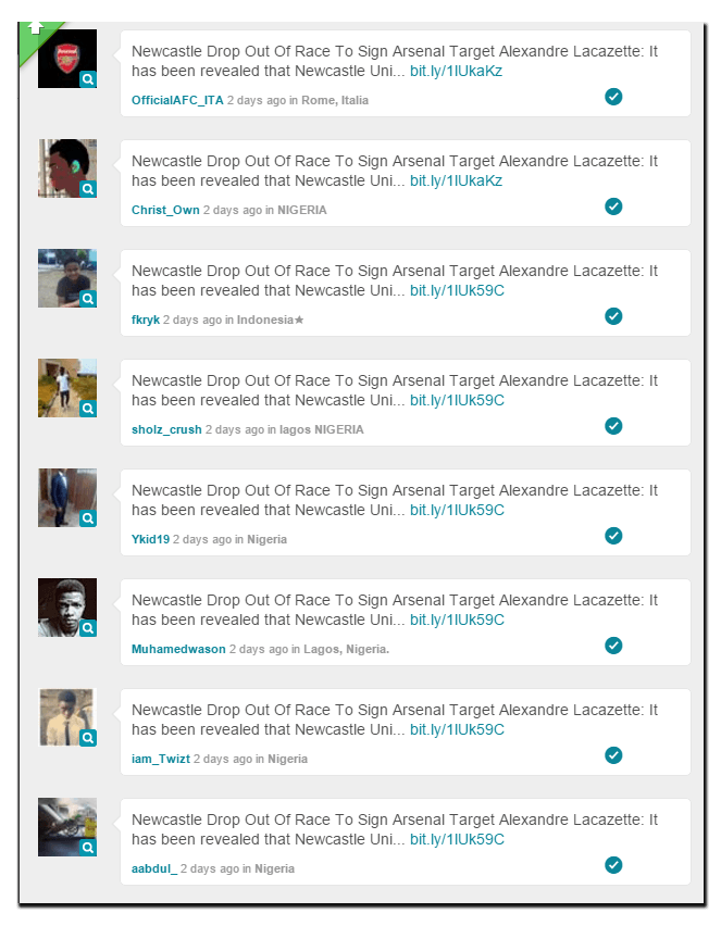 An example of twitter spam
