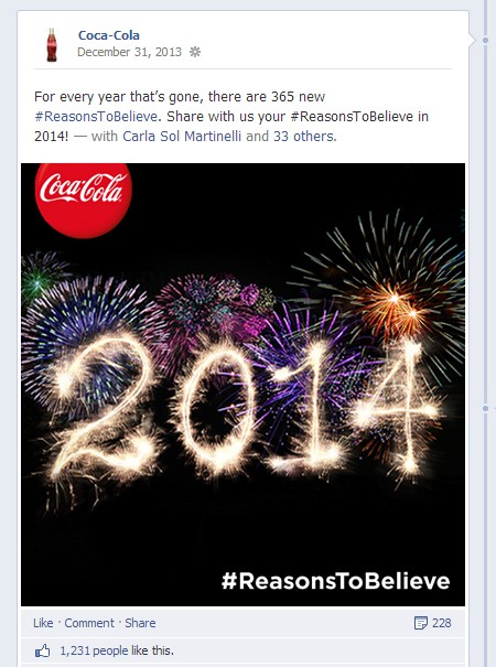 10 Posts Brands Did to "Celebrate" New Year on Facebook - Social Media